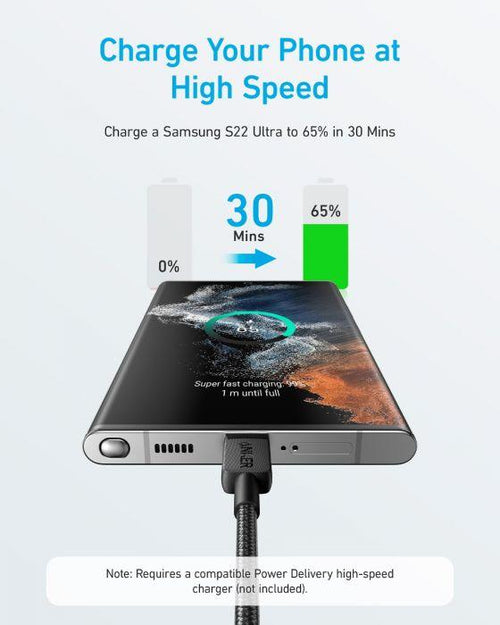 كابل انكر USB 60 واط جديد 0.9 متر للبيع في البرامكة