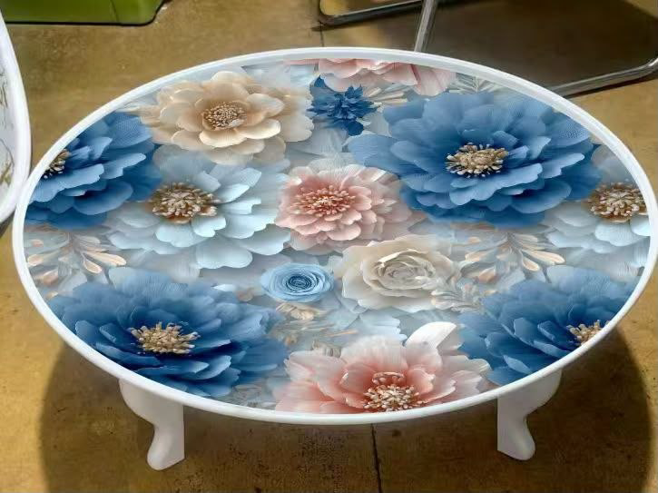 طاولة 3D فاخرة بتصميم زهور مثالية لغرفة الجلوس