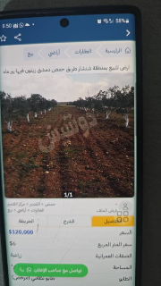 أرض تجارية للبيع في حسياء، حمص بمساحة 70000 م²