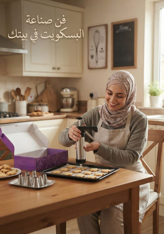 ماكينة صنع البسكويت والكب كيك جديدة - توصيل لجميع المحافظات