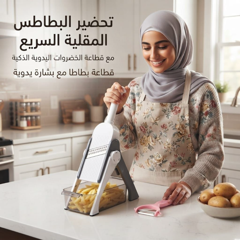 قطاعة بطاطس وبشارة يدوية ذكية للمطبخ في الربوة