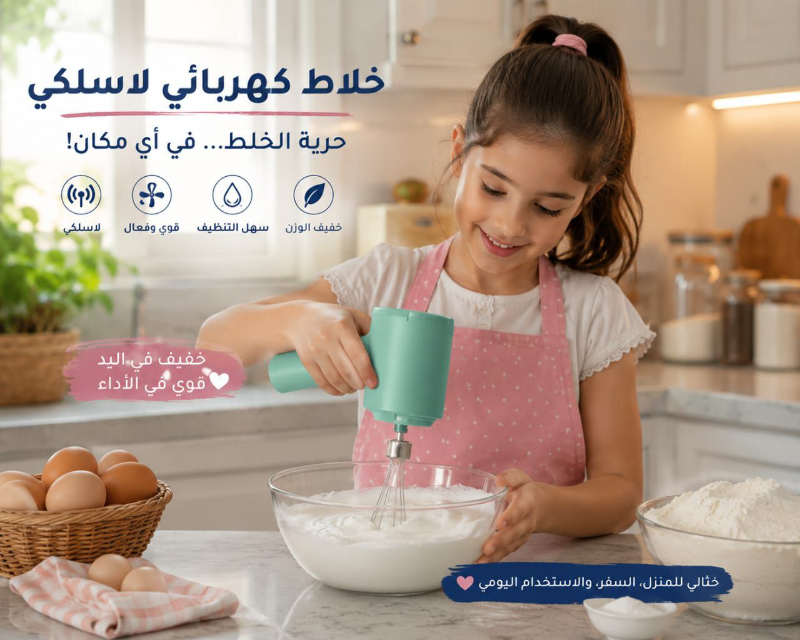 خلاط كهربائي لاسلكي جديد - حرية الخلط في أي مكان