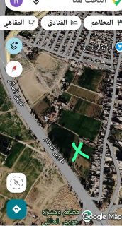 للبيع أرض على طريق المطار واجهة على طريق المطار قبل الجسر الأول