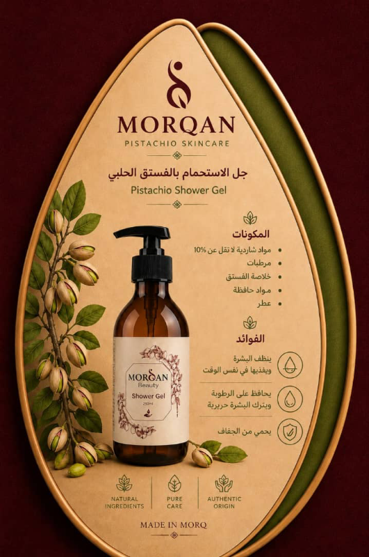 منتجات عناية بالبشرة من MORQAN بزيت الفستق الحلبي