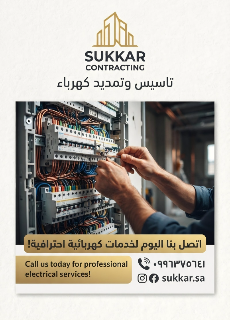 كهرباء تاسيس و صيانة منزلية