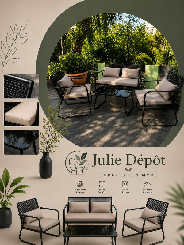 طقم الجلوس الخارجي من  Julie Depot