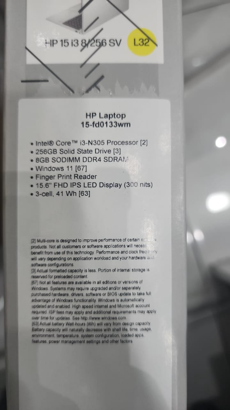 لابتوب hp جديد core i3 جيل ١٣ وبسعر نار