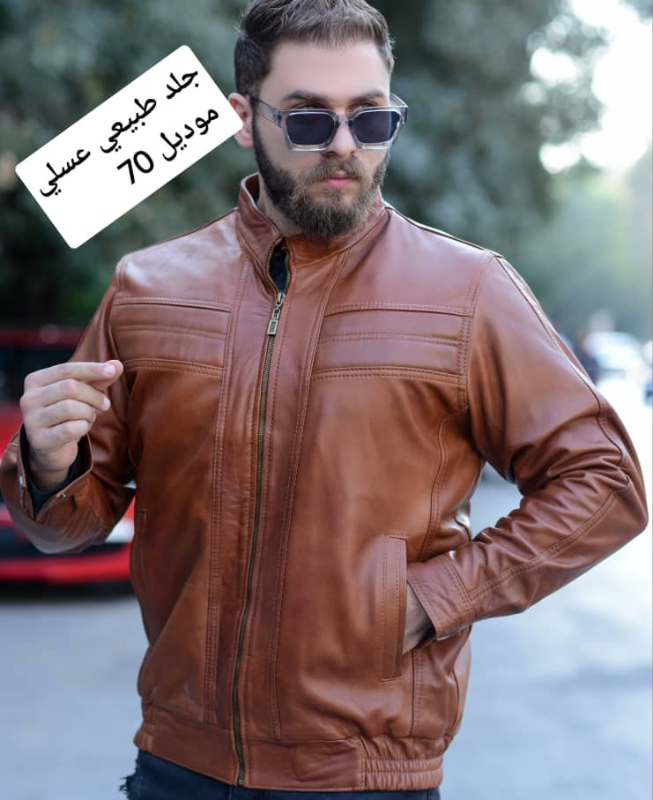 بسعر الجملة جاكيت رجالي من جلد الغنم الطبيعي 100%